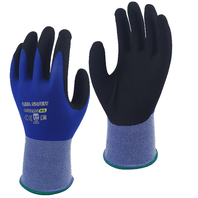 B662106 Guantes de seguridad de nitrilo arenoso
