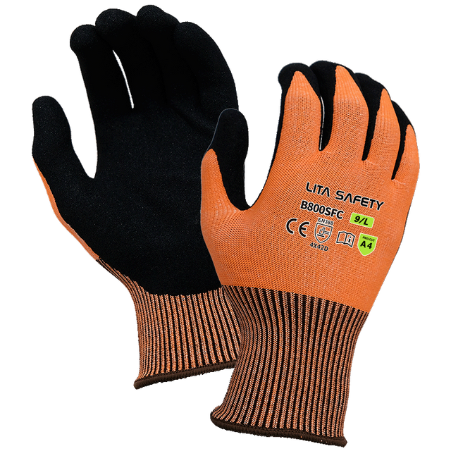 Guantes resistentes a cortes de nitrilo B800SFC