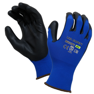 Guantes de trabajo recubiertos de B6018PU PU recubiertos