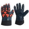 LTFN424P - Guantes de nitrilo resistente al aceite - Protección de impacto de TPR - Postil en azul azul completo - EN388: 4121