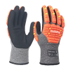 LTNS135PW - Guantes de impacto de nivel 5 de corte - HPPE Terry Liner - Palma de nitrilo de espuma arenosa - TPR Back - EN388: 4x43EP, A5