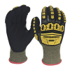 LTNS136RP - Guantes de impacto y resistentes a los cortes - Protección de corte A6 ANSI A6 - TPR Delventud de la mano - Palma de nitrilo arenoso - Reparte de pulgar reforzado - EN388: 4x43FP
