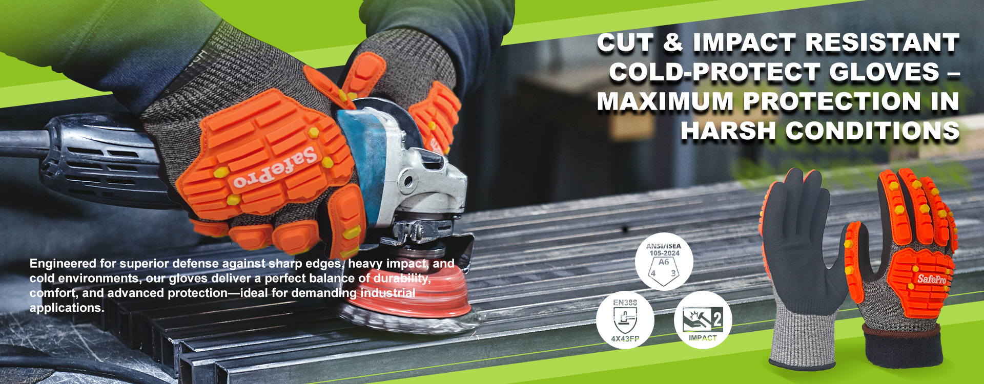 cut and impact resistant cold-protect gloves
