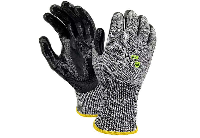 B200smsm-nitrile recubiertos de corte resistente