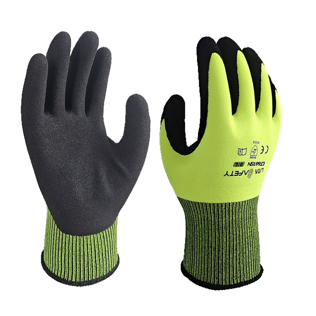 LT661SN Guantes de trabajo de nitrilo arenoso