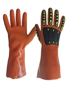 Impacto Guantes de la química del manguito largo