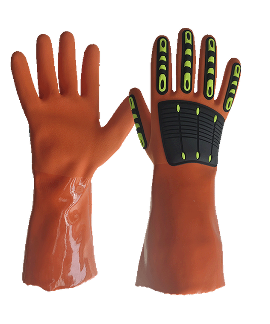 Impacto Guantes de la química del manguito largo
