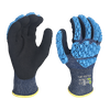 LTNF134RP - Guantes de prueba de impacto - 13 g de fibra de vidrio/revestimiento de fibra de vidrio/spandex - Palma de nitrilo de micro espuma negra - TPR Impacto Protección contra la espalda - EN388: 4x43cp, ANSI A3