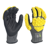 LTNF134RP - Guantes de prueba de impacto - 13 g de fibra de vidrio/revestimiento de fibra de vidrio/spandex - Palma de nitrilo de micro espuma negra - TPR Impacto Protección contra la espalda - EN388: 4x43cp, ANSI A3