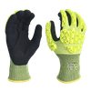 LTNF134RP - Guantes de prueba de impacto - 13 g de fibra de vidrio/revestimiento de fibra de vidrio/spandex - Palma de nitrilo de micro espuma negra - TPR Impacto Protección contra la espalda - EN388: 4x43cp, ANSI A3